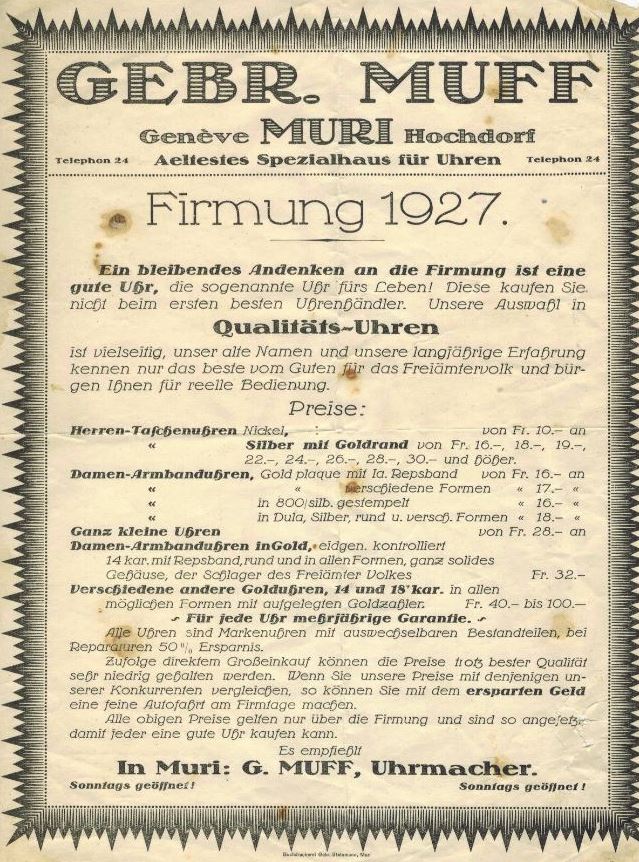 Gebrüder Muff 1927