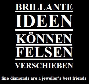 Diamant Slogans brillante Ideen