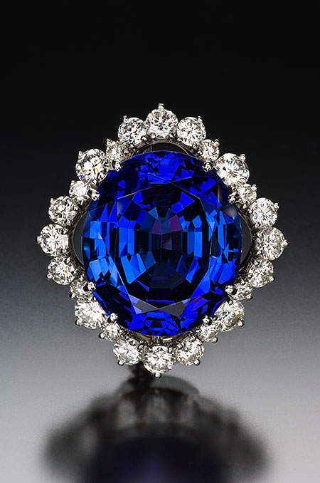 Diamant Erbschaft Tansanit 33.55 brooch