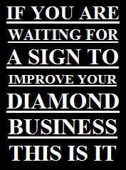 Diamant Slogan sign to improve