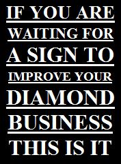 Diamant Slogan sign to improve